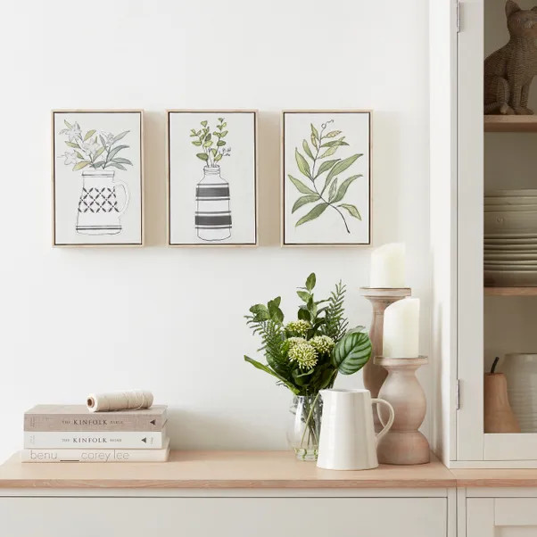 Set of 3 Greenery Capped Canvases | Dunelm (migrated)