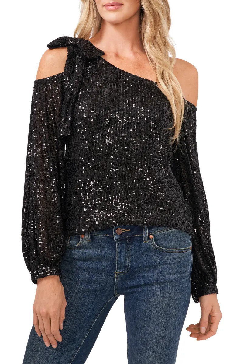 One-Shoulder Sequin Top | Nordstrom