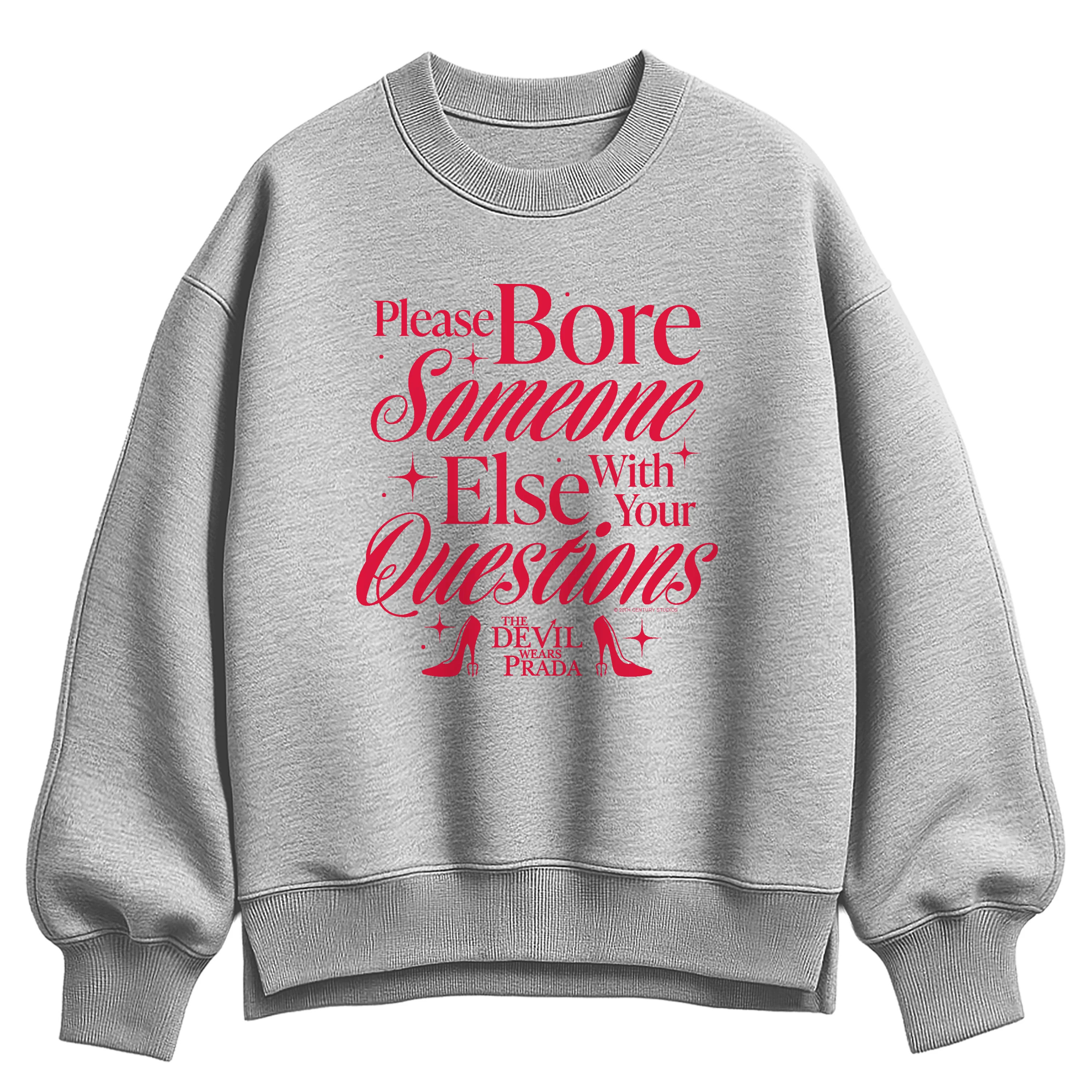 The Devil Wears Prada - Please Bore Someone Else - Women's Oversized Fleece Crew Sweatshirt | Zulily