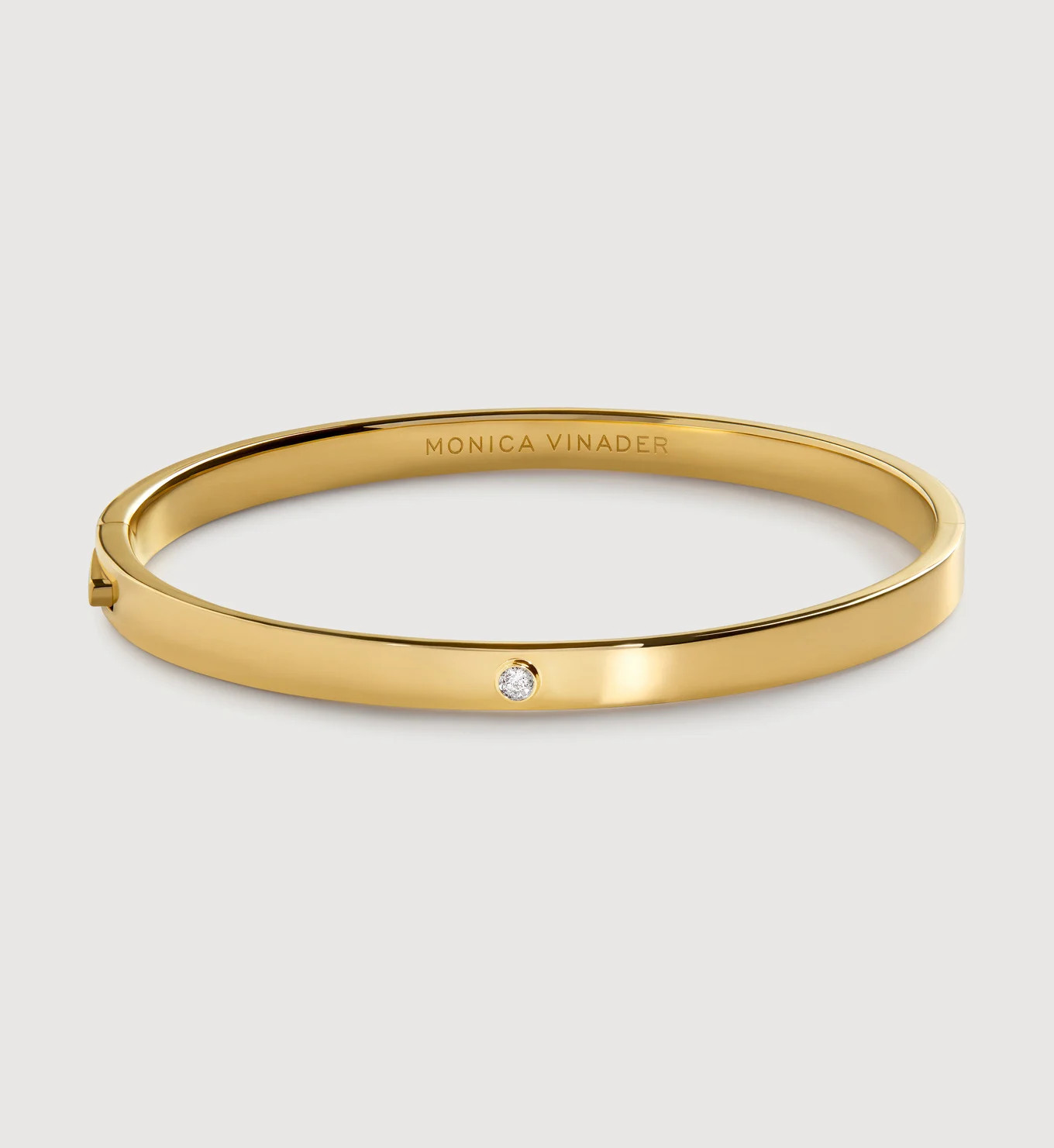 Lab Grown Diamond Solitaire Bangle | Monica Vinader (Global)