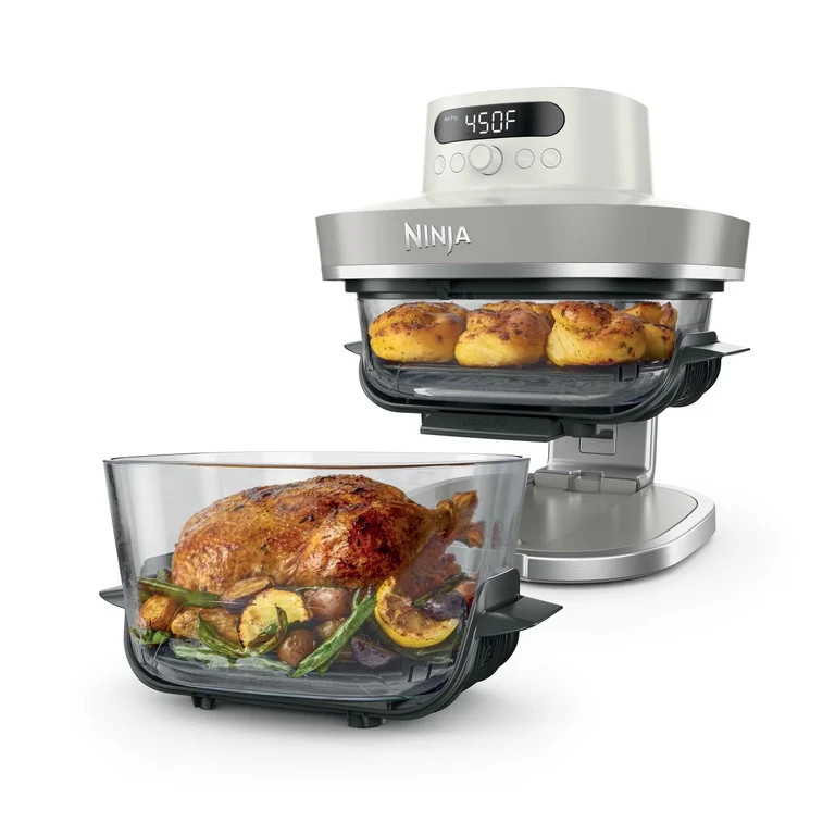 Ninja Crispi Pro Glass Air Fryer 6-Qt & 2.5-Qt, 6-in-1, Air Fry, Bake, Dehydrate, Dishwasher Safe... | Walmart (US)