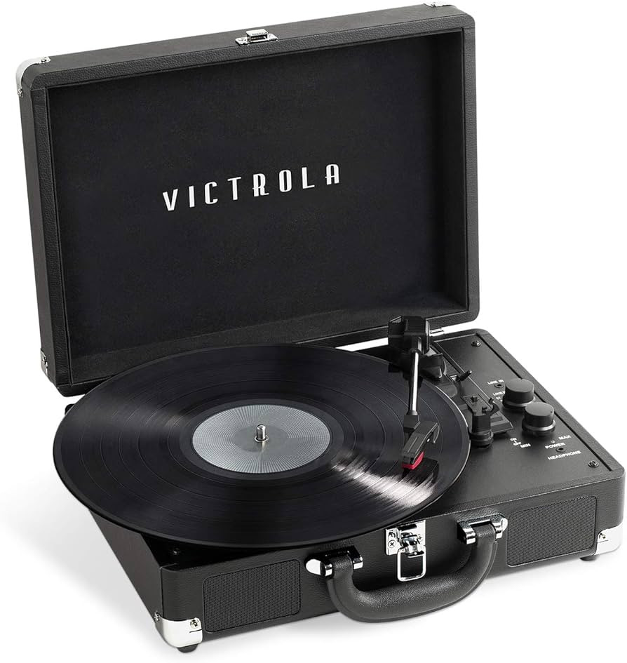 Victrola Journey+ Bluetooth Suitcase Record Player, Black (VSC-400SB-BLK-SDF) | Amazon (US)