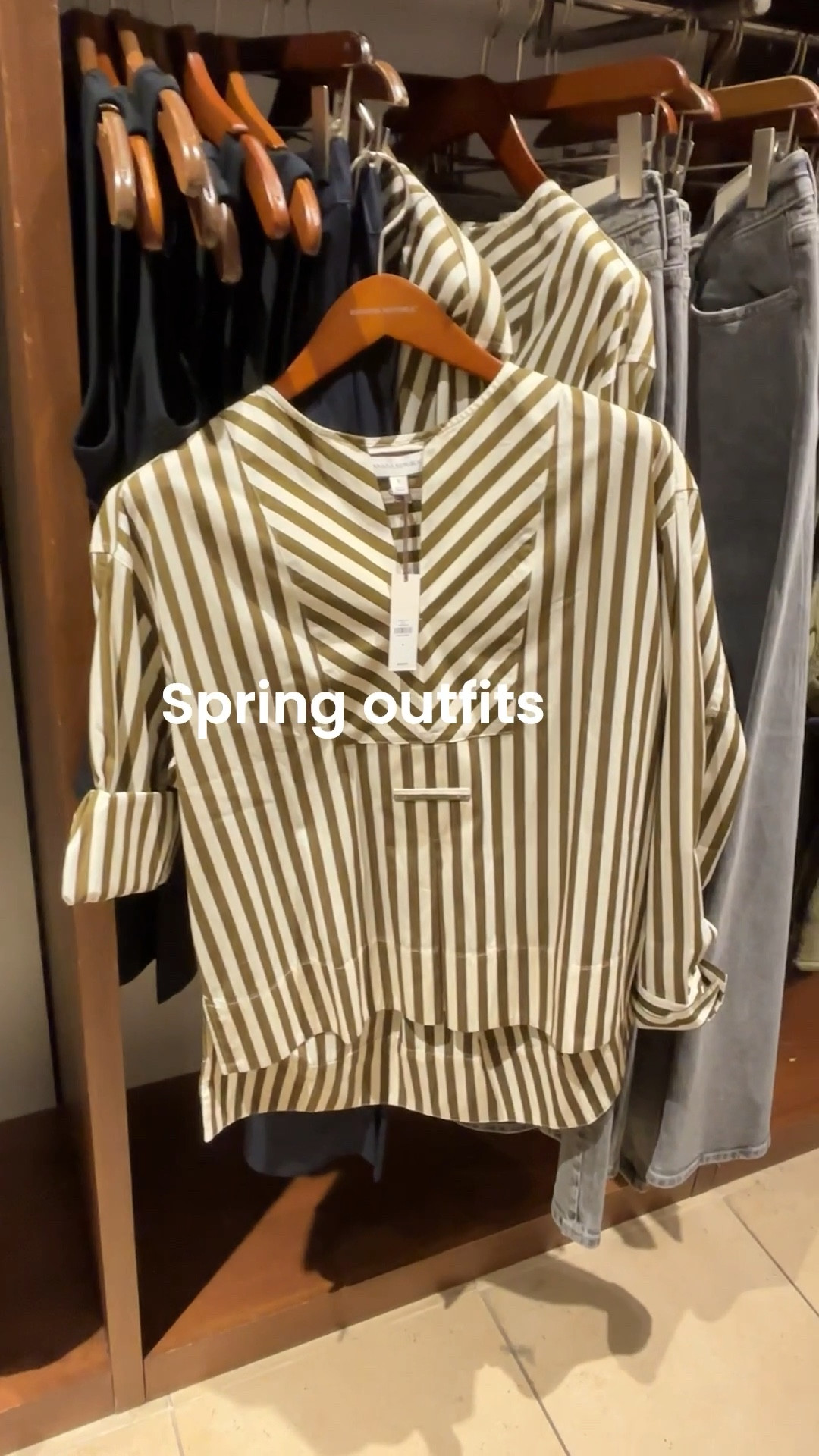 Spring outfits denim barrel jeans poplin shirt striped shirt Easter casual outfit #easter #spring #style #fashion #nyc #denim #jeans #casual #outfit #sale 

#LTKOver40 #LTKootd #LTKSpringSale