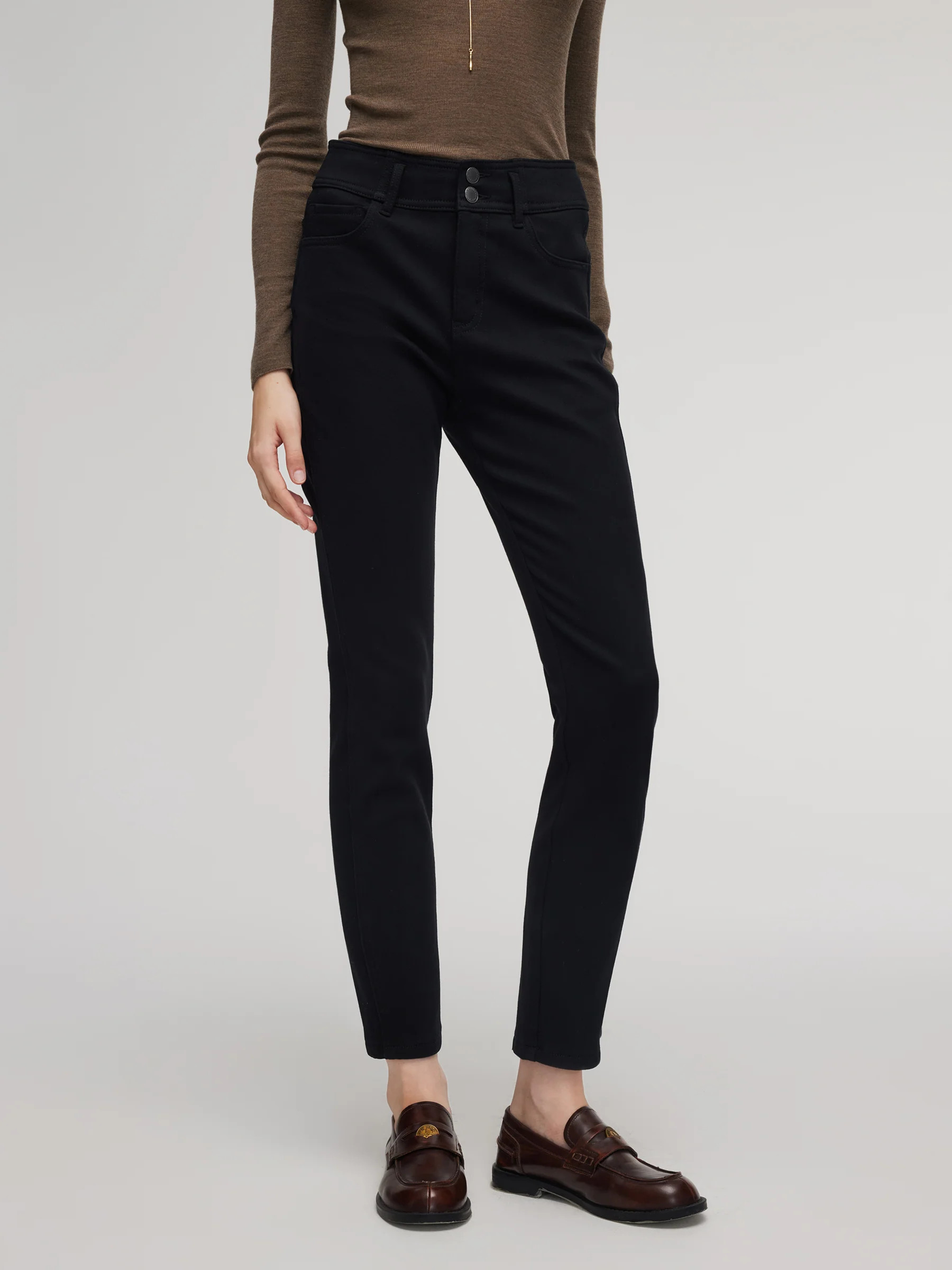 Pre-Order Denim Fleece Lined Women Skinny Jeans | GOELIA