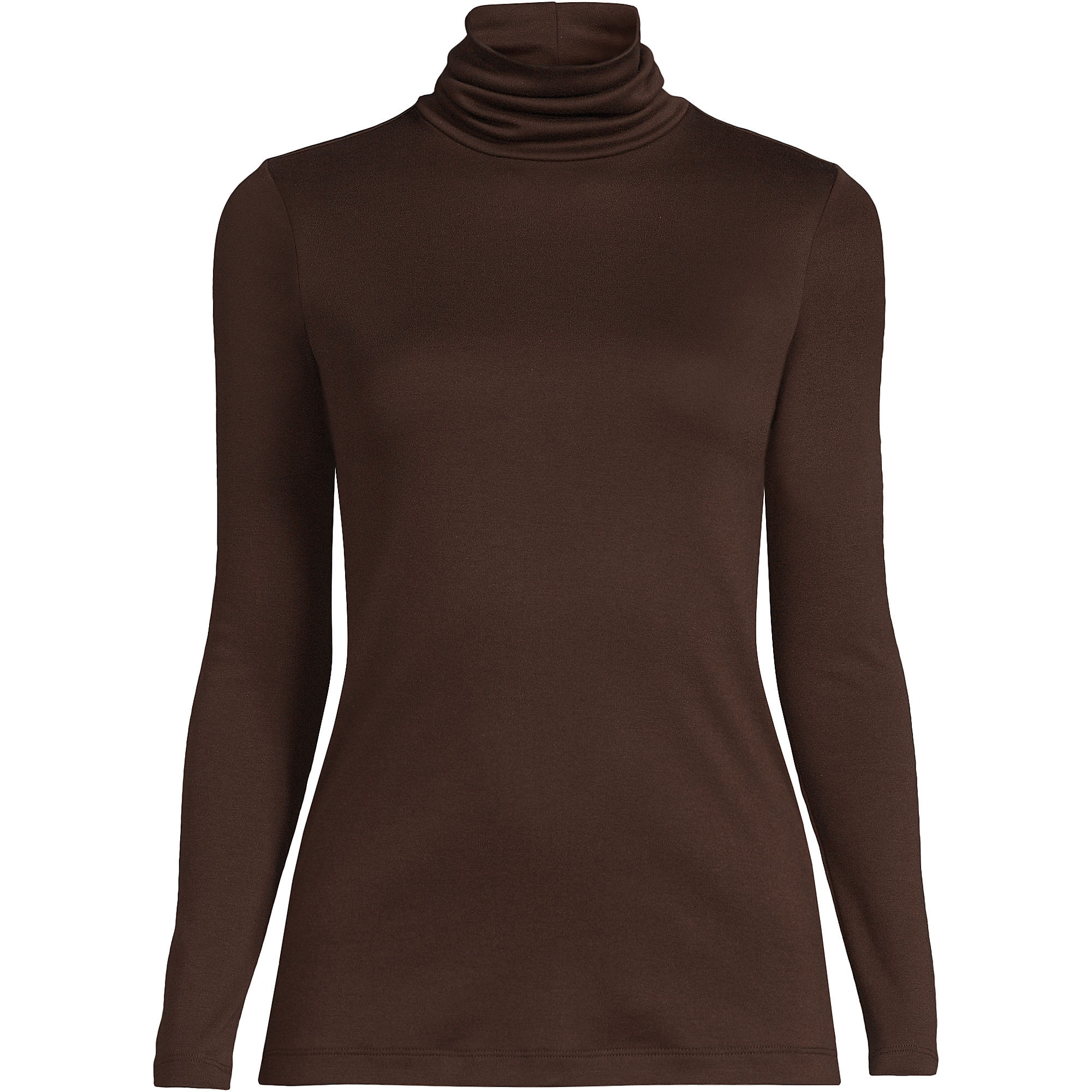 Women's Supima Cotton Long Sleeve Turtleneck | Lands' End (US)