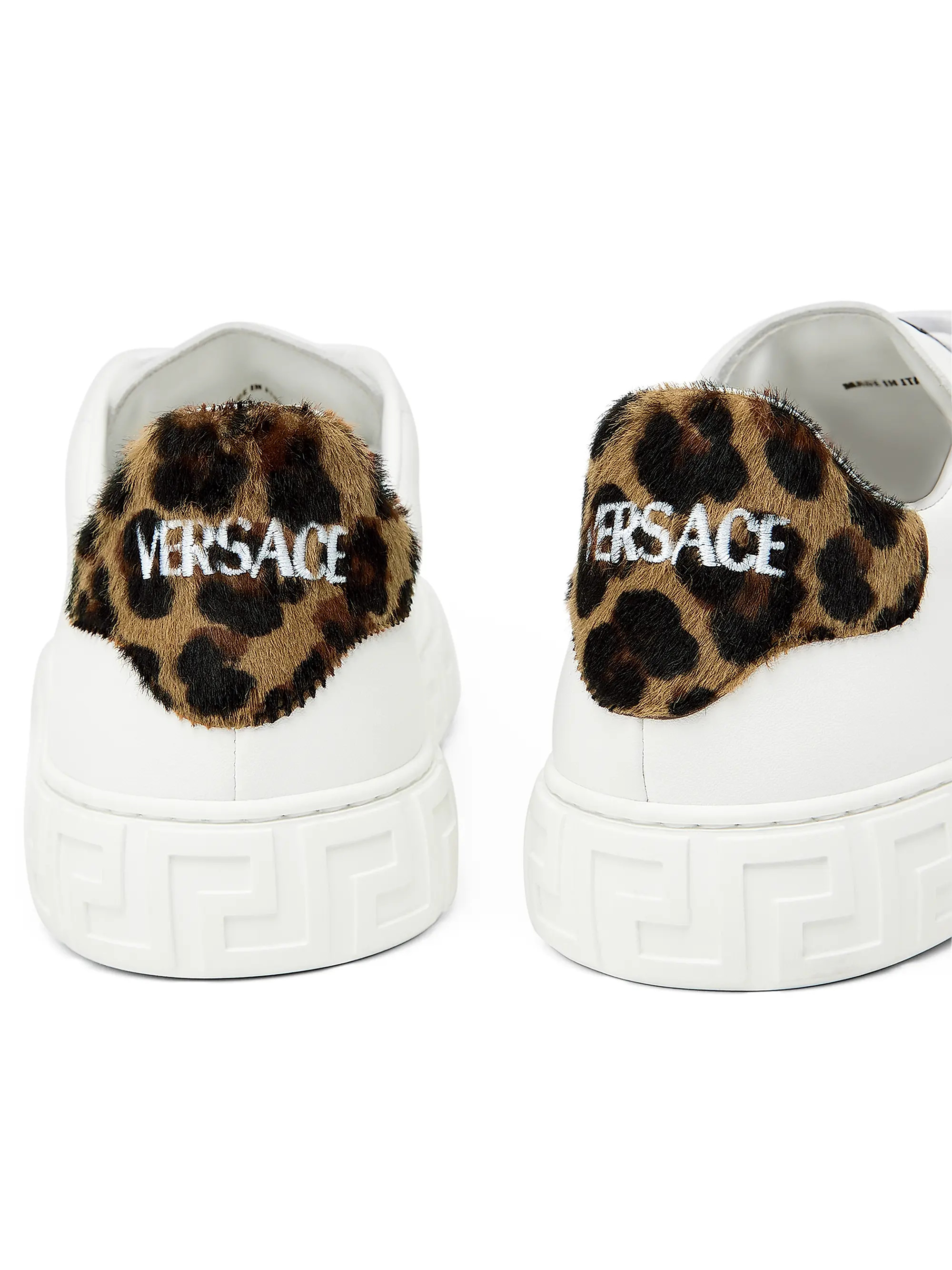 La Greca Printed Calf Hair-Trimmed Sneakers | Saks Fifth Avenue