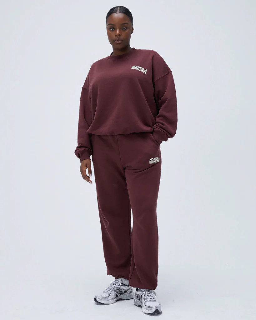 Retro Sport Sweatpants - Burgundy | Adanola UK