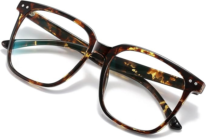 Oversized Square Blue Light Blocking Glasses for Women and Men - Gaming & Computer Anti-Fatigue | Amazon (US)