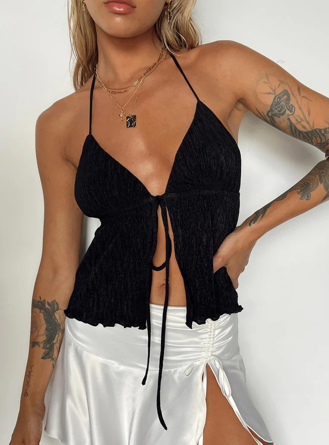Chantria Top Black Lower Impact | Princess Polly US