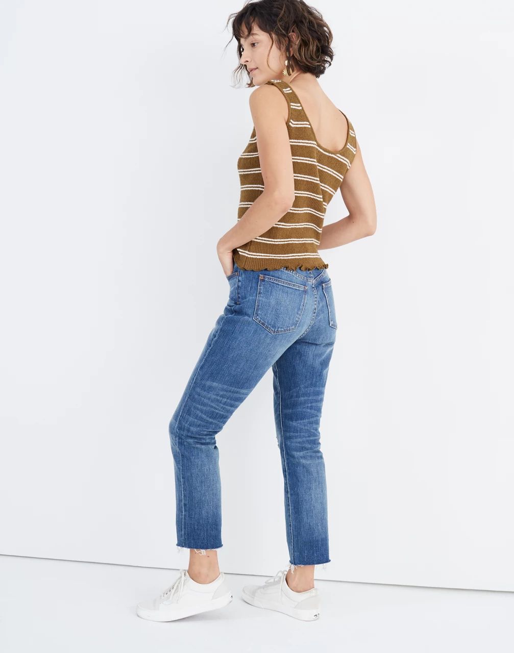 The High-Rise Slim Boyjean in Dover Wash: Raw-Hemmed Edition | Madewell