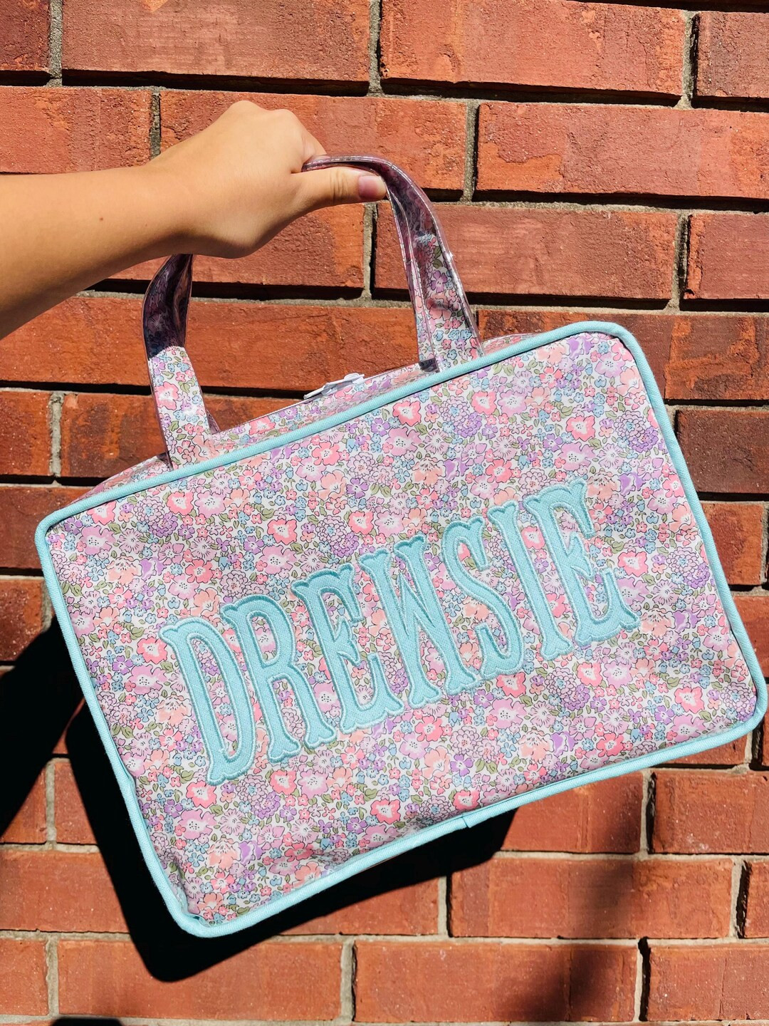 Liberty Fabric Personalized Cosmetic Bag - Etsy | Etsy (US)