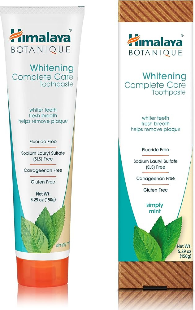 Himalaya Botanique Complete Care Whitening Toothpaste, Simply Mint, for a Clean Mouth, Whiter Tee... | Amazon (US)