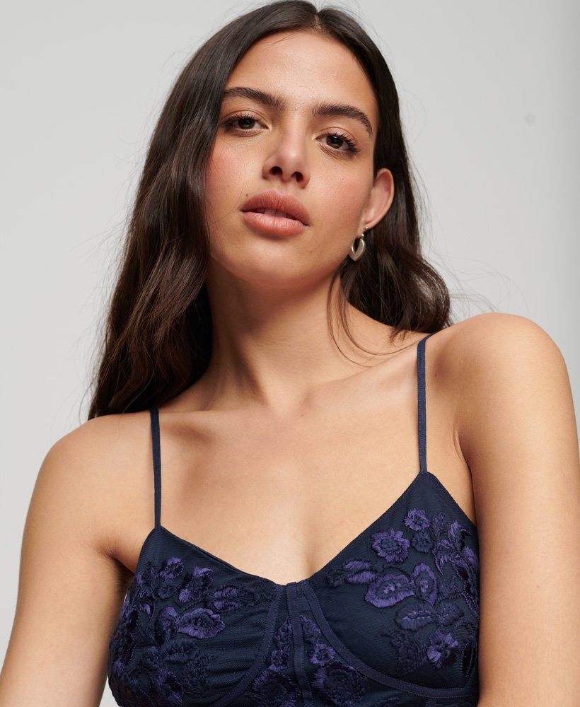 Floral Embroidered Corset Top | Superdry (US)