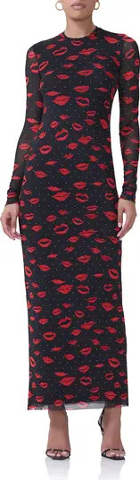 AFRM Didi Long Sleeve Mesh Maxi Dress | Nordstrom | Nordstrom