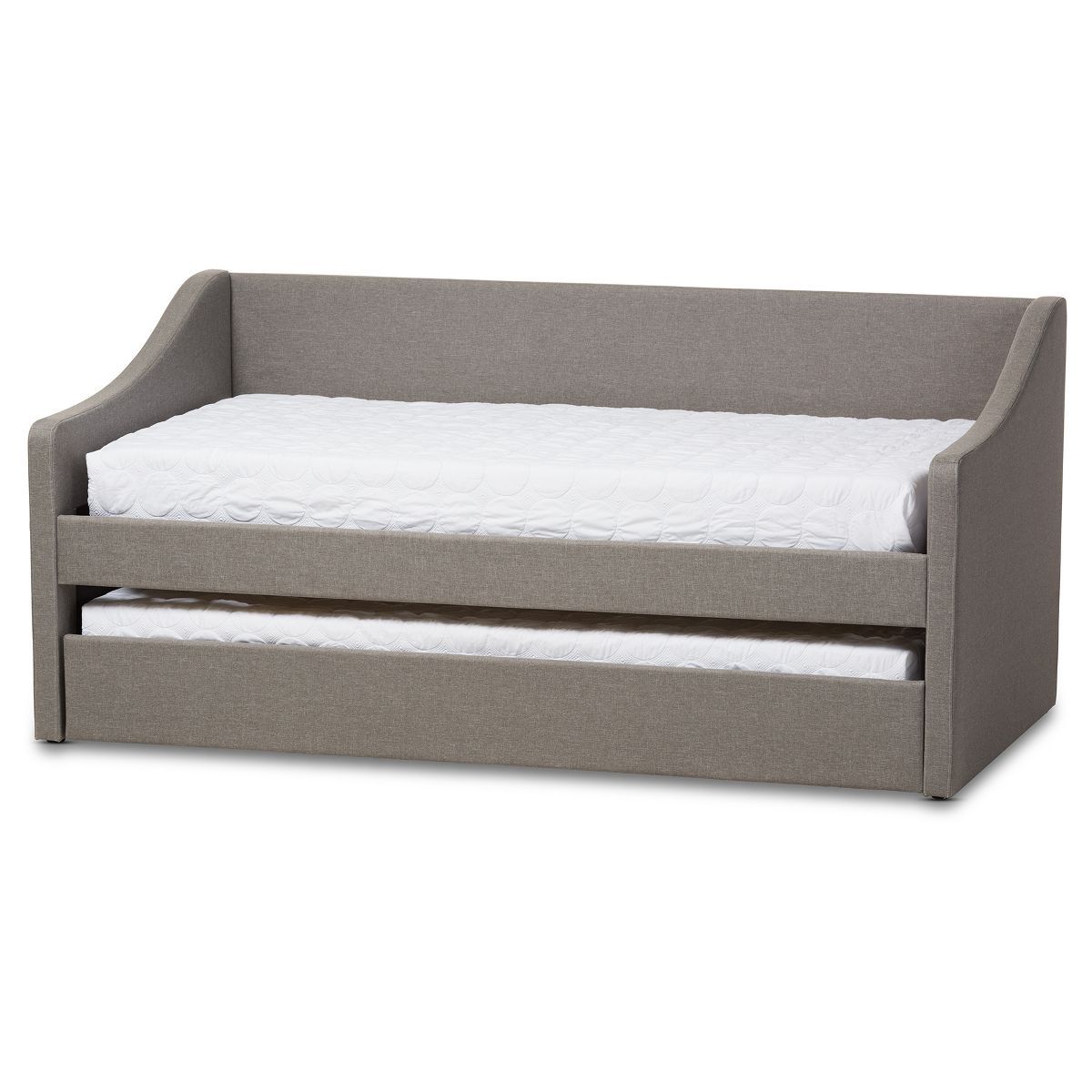 Barnstorm Modern and Contemporary Fabric Upholstered Daybed with Guest Trundle Bed - Twin - Gray ... | Target