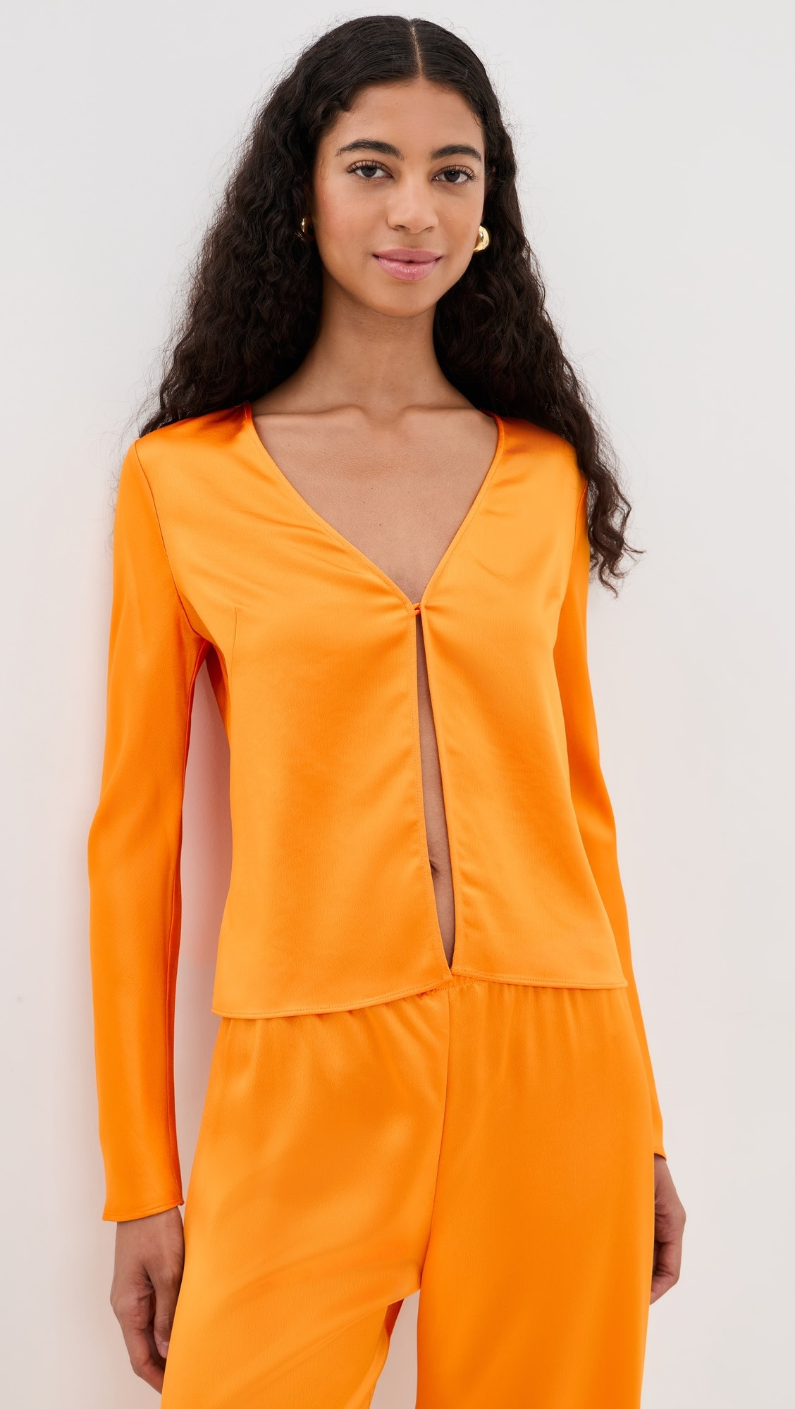 Barb Single Button Long Sleeve Top | Shopbop