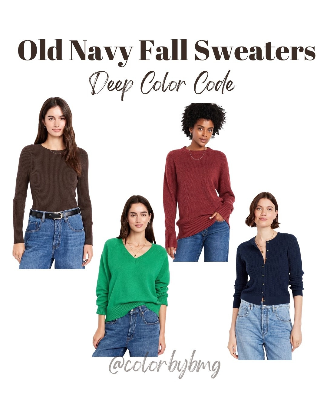 Deep Color Code Sweaters

1. Earthen
2. Green Mangrove
3. Umber Earth
4. Arctic Depth
