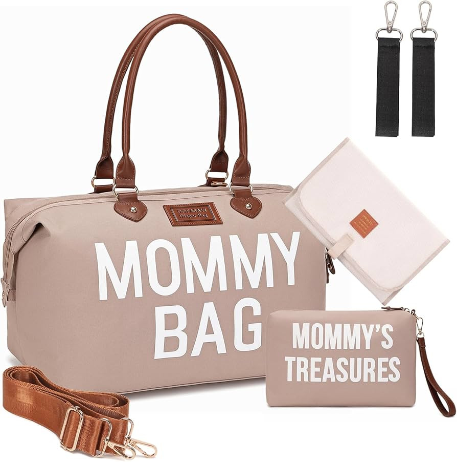 DOFASAYI Diaper Bag Tote - Mom Bag with Changing Pad, Pouches, Straps, Stroller Hook, Waterproof ... | Amazon (US)