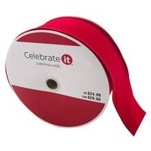 2.5" x 90ft. Velvet Solid Ribbon by Celebrate It™ Christmas | Michaels Stores