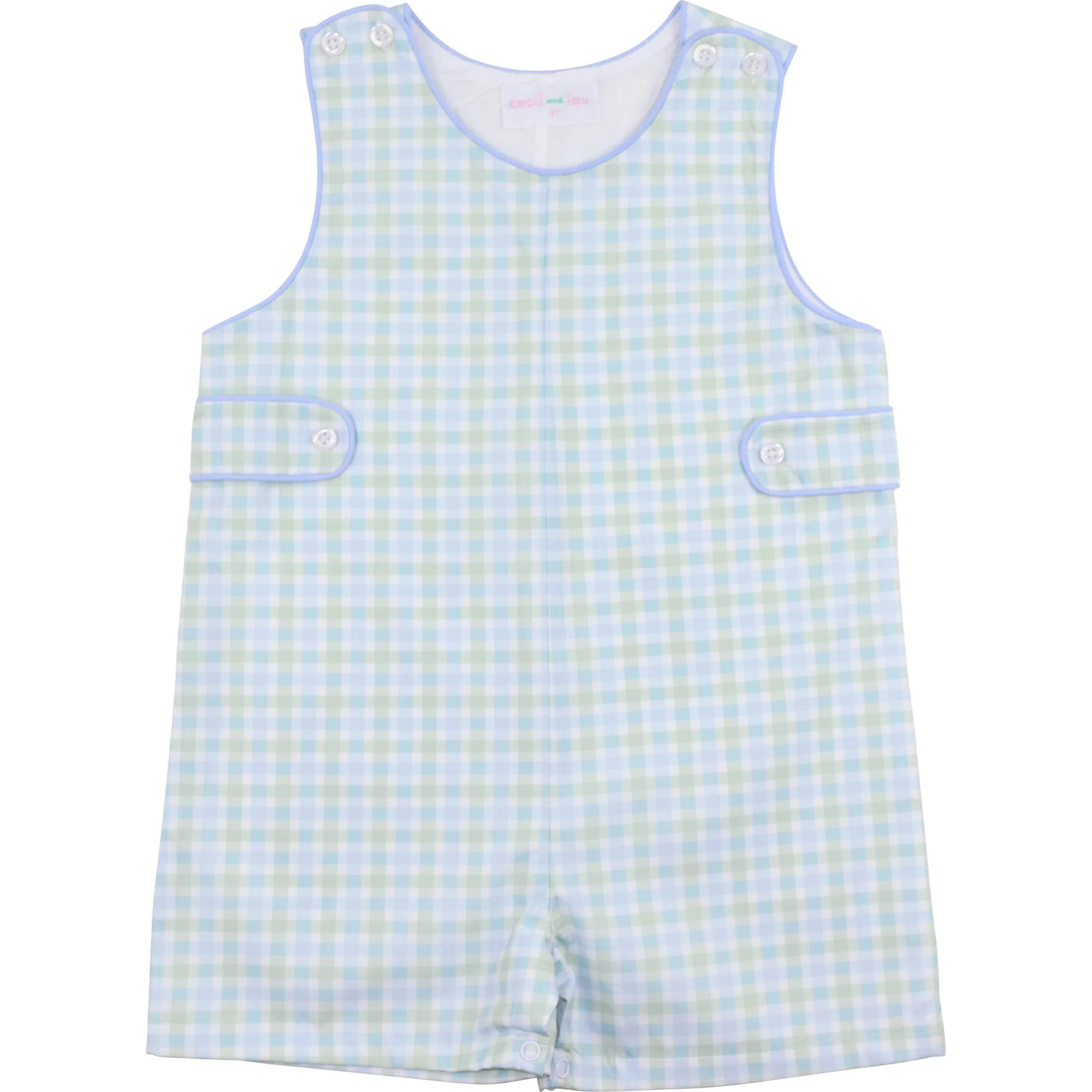 Blue And Green Check Jon Jon | Cecil and Lou