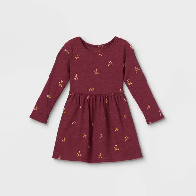 Toddler Girls' Knit Long Sleeve Dress - Cat & Jack™ | Target