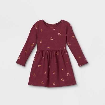 Toddler Girls' Knit Long Sleeve Dress - Cat & Jack™ | Target