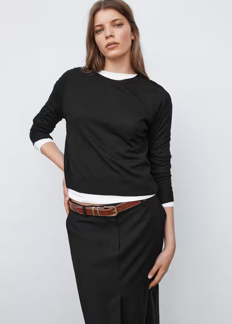 High collar wool sweater -  Women | Mango USA | MANGO (US)
