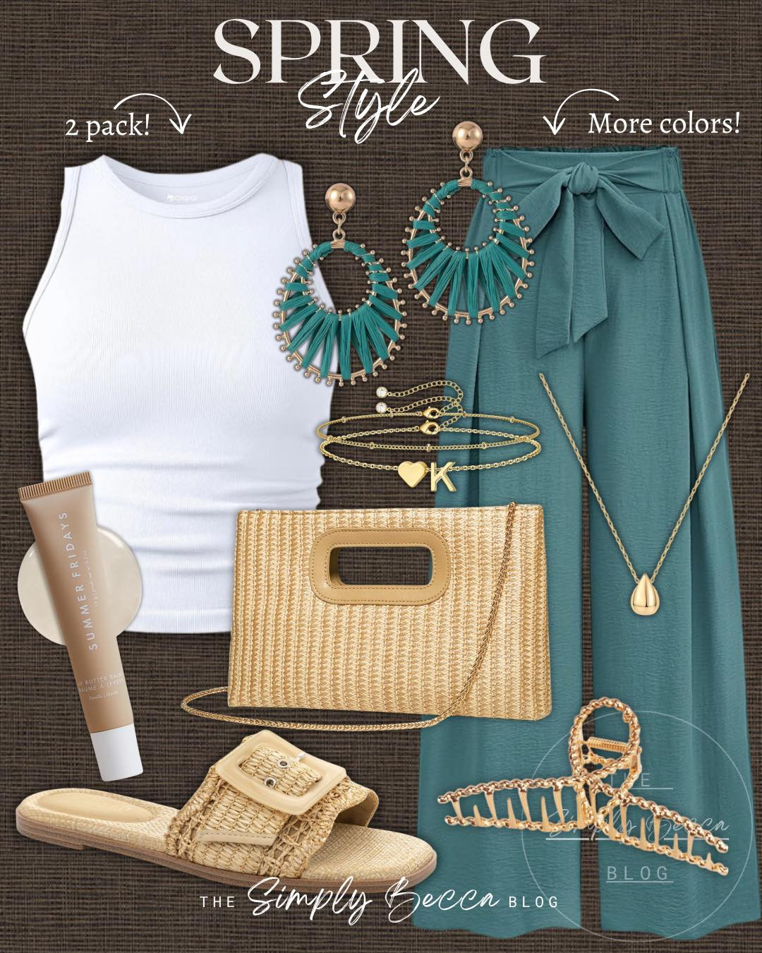 Okayyyyy, pretty summer color 😍 Love! 

@amazon #ltkwomens #ltkfinds #amazonfashion #springstyle #palazzopants #strawclutch #travel #strawslides #lipgloss #summerfridays #goldclip 

 #LTKootd #LTKSeasonal #LTKTravel