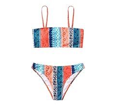 MakeMeChic Women's High Waisted Bikini Sets Swimsuit 2 Piece Bikini Bathing Suit | Amazon (US)