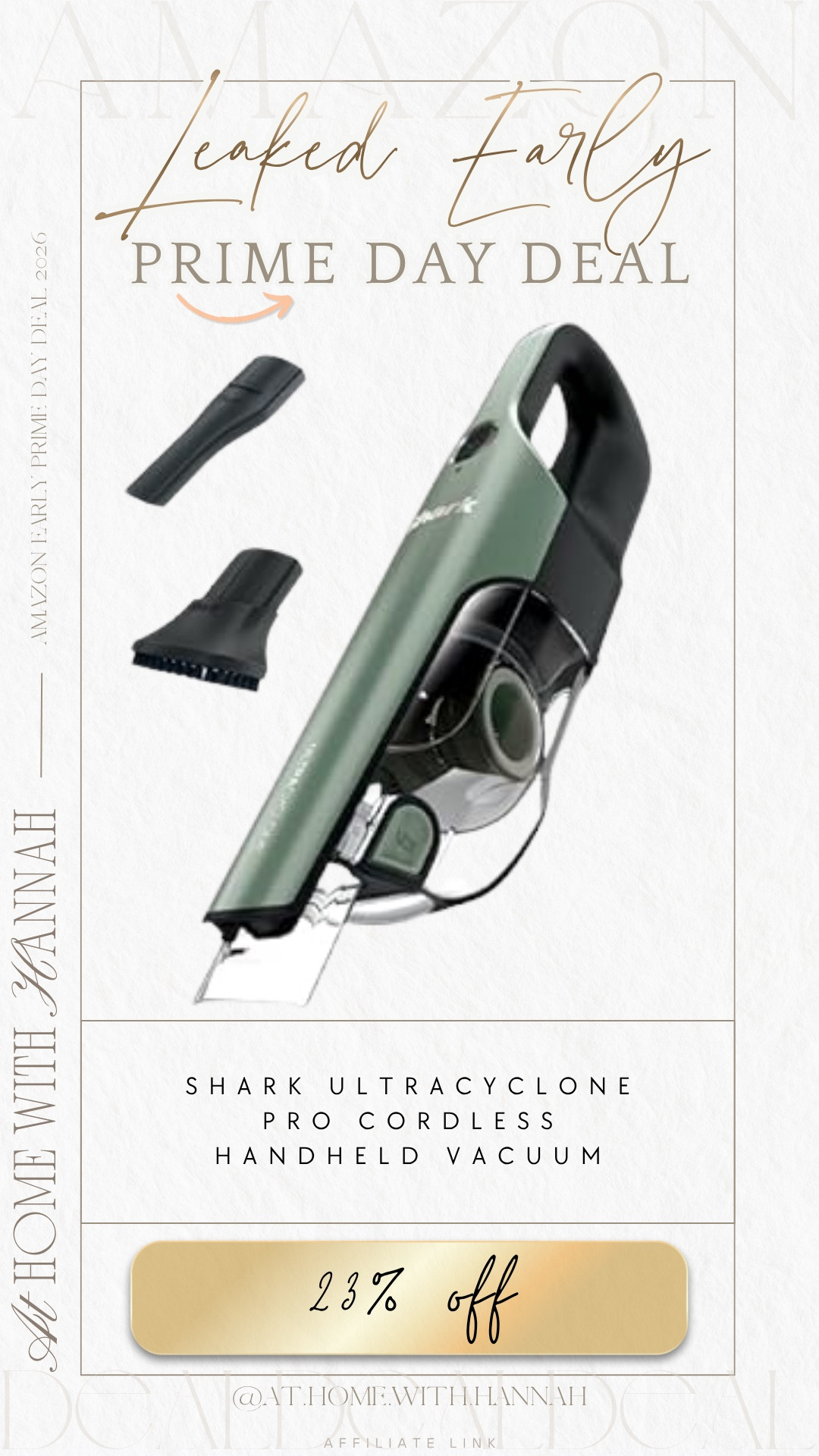Early Prime Day deal • Shark handheld vacuum • cordless vacuum sale

This Shark cordless handheld vacuum is 23% off for an early Prime Day deal, and this is exactly the kind of practical find I’d grab while it’s marked down 🤍

It’s one of those everyday home finds that makes quick cleanups so much easier — crumbs, car messes, kitchen counters, couch cushions, stairs, entryway dirt, and all the little messes you don’t want to drag a full vacuum out for.

If you’re shopping for: Shark handheld vacuum, cordless vacuum sale, Prime Day home deals, Amazon cleaning finds, handheld vacuum cleaner, car vacuum, small vacuum for crumbs, quick cleanup vacuum, home cleaning gadgets, Amazon deal finds.

I love a practical deal that you know you’ll actually use. This is perfect for busy homes, cars, kitchens, playrooms, mudrooms, and all those quick messes that happen constantly but don’t need a whole cleaning production.

Such a good early Prime Day home find if you’ve been wanting a cordless handheld vacuum.

Everything is linked here 🤍

#PrimeDayDeals
#SharkVacuum
#HandheldVacuum
#AmazonHome
#CleaningFinds
#HomeDeals

#LTKSaleAlert #LTKHome