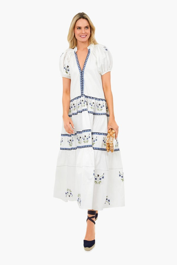 Off White With Embroidery Aubree Dress | Tuckernuck (US)