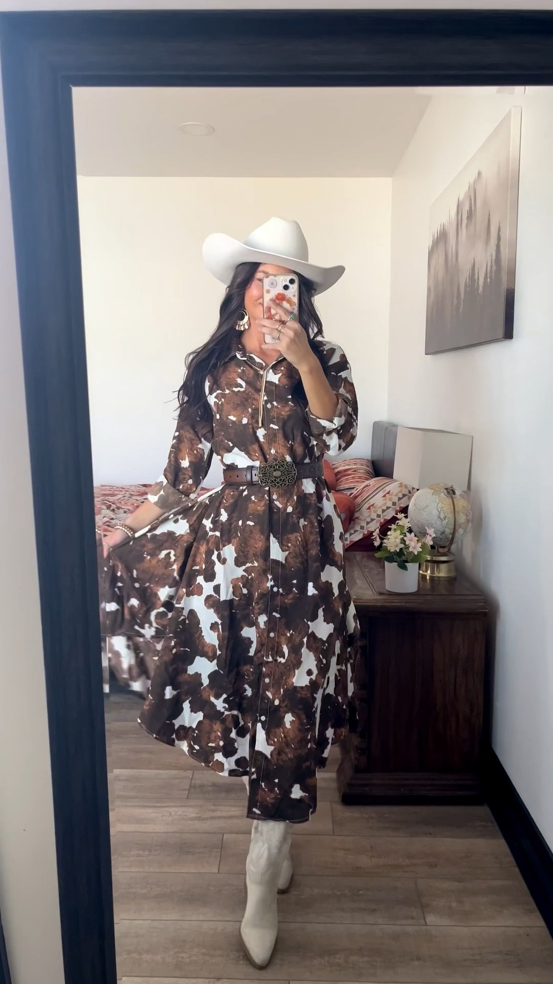 Cow print or corduroy and lace? 😍 wearing xs in all! Code “lori” to save on skirt and white boots!

#LTKPetite #LTKStyleTip #LTKSeasonal