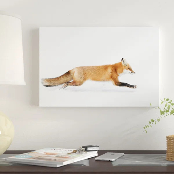 'Red Fox on the Run - Algonquin Park' Graphic Art Print on Canvas | Wayfair North America