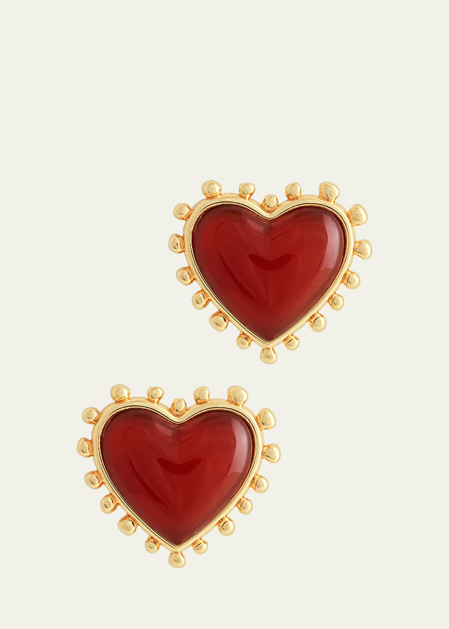 Anabel Aram Jewelry Heart Stone Stud Earrings | Bergdorf Goodman