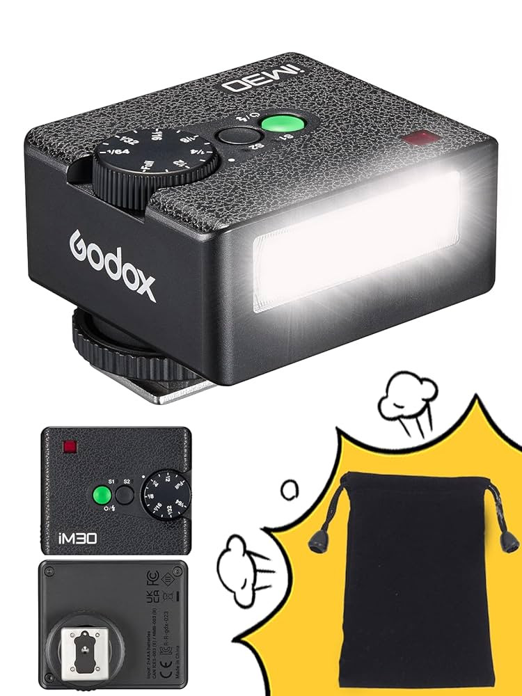 Godox Flash Godox iM30 Mini Flash - Camera Flash GN 15, 7 Power Levels, IM 30 Mini Manual Flash f... | Amazon (US)
