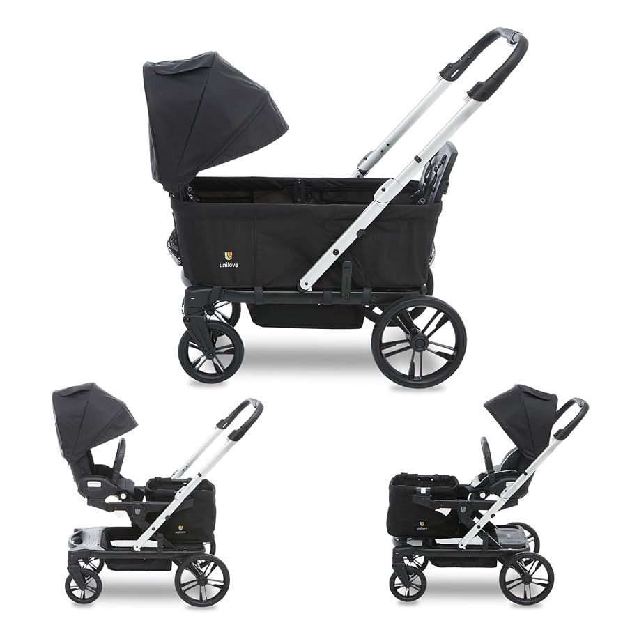 Unilove Trio Trolly Wagon with Stroller Accessories - Convertible Wagon, Single and Double Stroll... | Amazon (US)