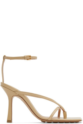 Bottega Veneta - Beige Stretch Sandals | SSENSE