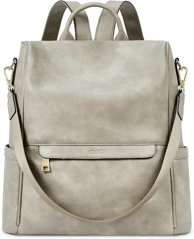 CLUCI Womens Backpack Purse Leather Anti-theft Large Fashion Designer Travel Bag Ladies Shoulder ... | Amazon (US)