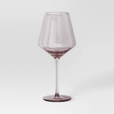 19.6oz Stemmed Wine Glass Pink - Threshold™: Dishwasher-Safe, Lead-Free, Recycled Content, Cold Beverages | Target