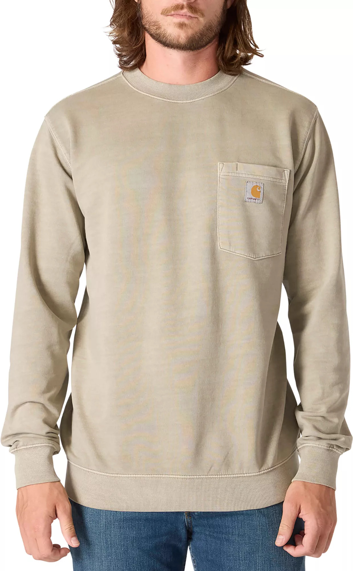 Carhartt Men's Garment Dye Crew Sweatshirt, Medium, Greige | Great Father's Day Gift | DICK'S Sporting Goods
