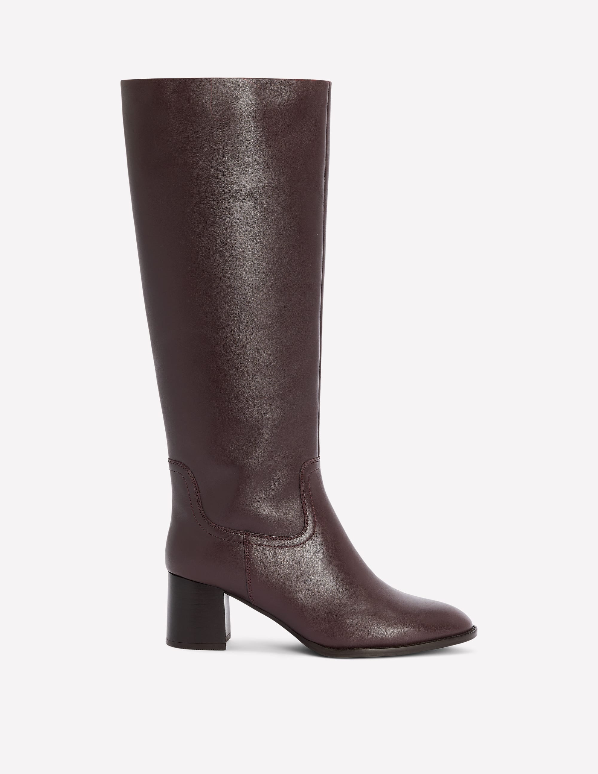 Skye Smart Knee Boots-Dark Cherry | Boden UK