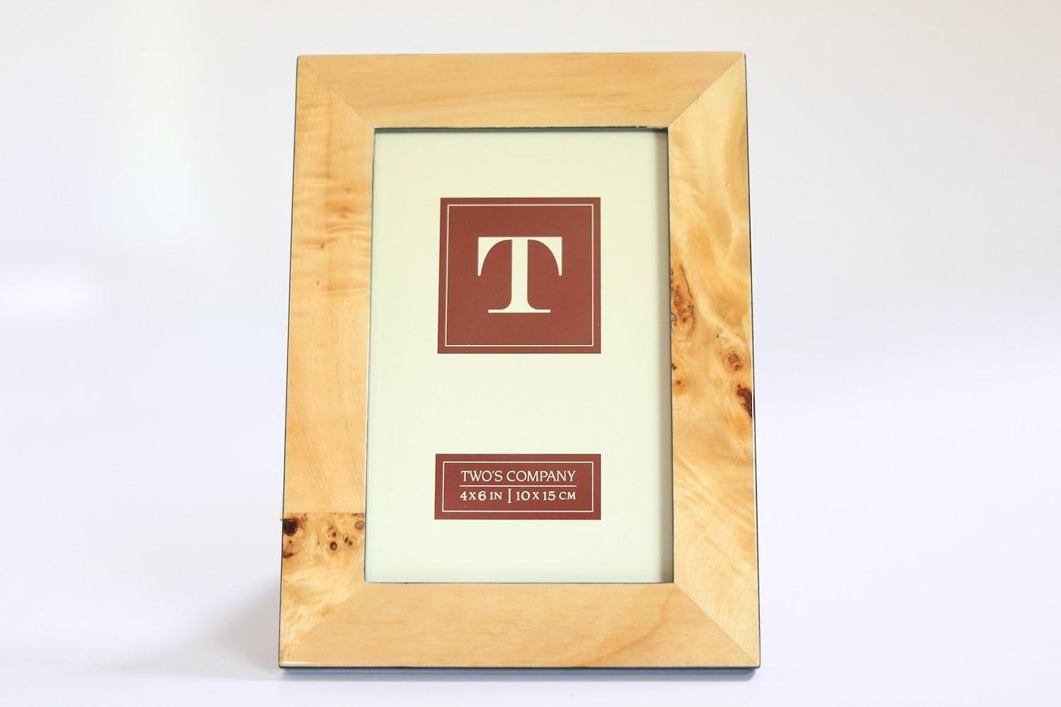Two's Company - 4x6 Burled Wood Frame - Light Brown | Amazon (US)
