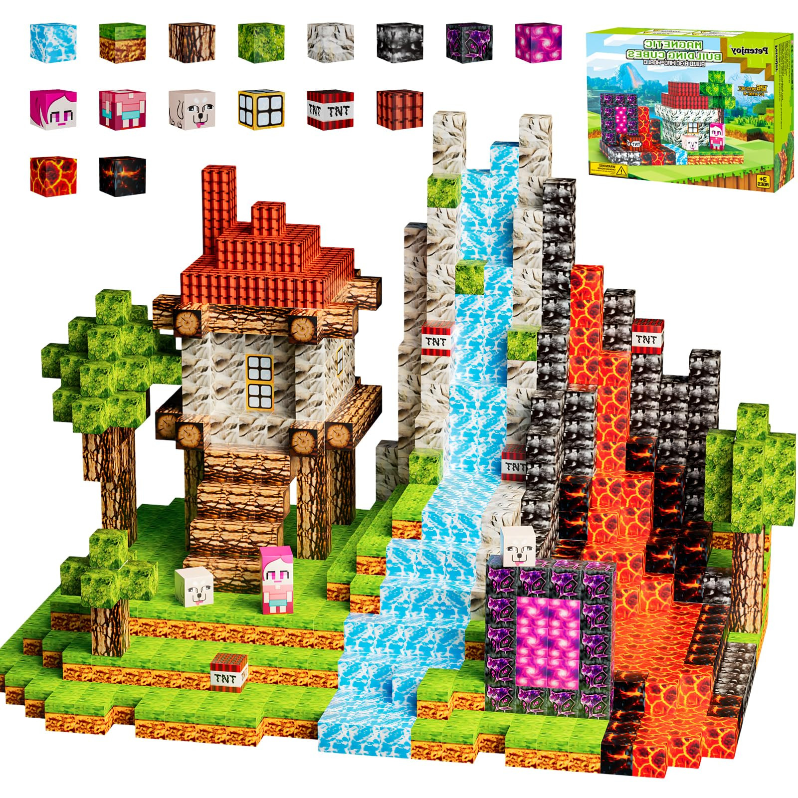 Magnetic Blocks 126PCS - 1 inch Magnetic Building Blocks Cubes Kid STEM Sensory Toy for 3+ Year O... | Amazon (US)