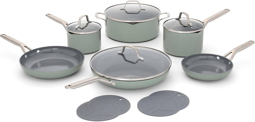 Calphalon\u00ae Ceramic Nonstick 12-pc. Cookware Set | Amazon (US)