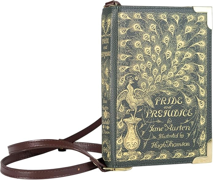 Pride and Prejudice by Jane Austen Green Large Book Themed Purse for Literary Lovers - Ideal Lite... | Amazon (US)