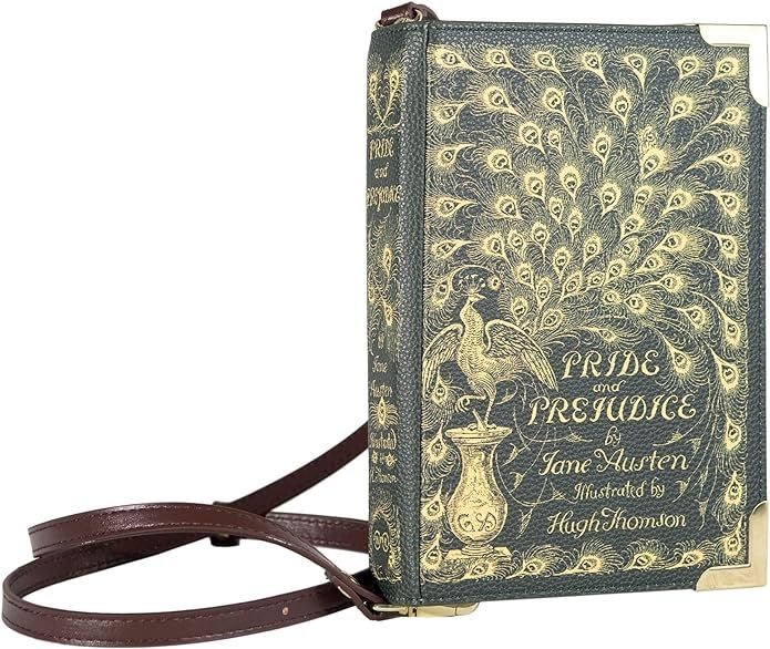 Pride and Prejudice by Jane Austen Green Large Book Themed Purse for Literary Lovers - Ideal Lite... | Amazon (US)