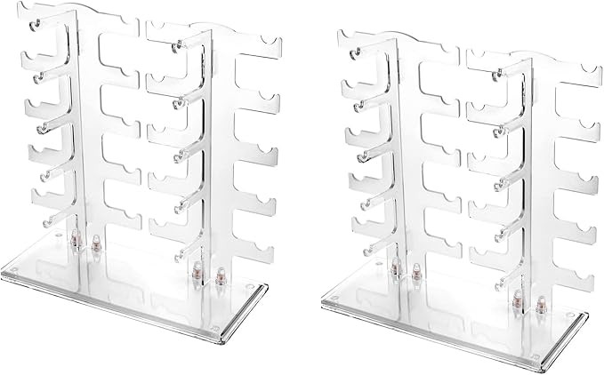 Lamoutor 2Pcs Sunglasses Rack Holder Glasses Display Stand Transparent | Amazon (US)