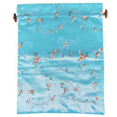 Wrapables Beautiful Embroidered Silk Travel Bag for Lingerie & Shoes Sky Blue | Target
