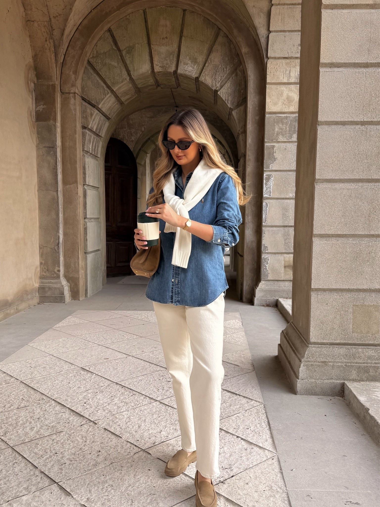 Transitional ootd 🤍 (knit is Hook Polo & bag is Leo et Violette)

#LTKuk #LTKautumn #LTKsummer