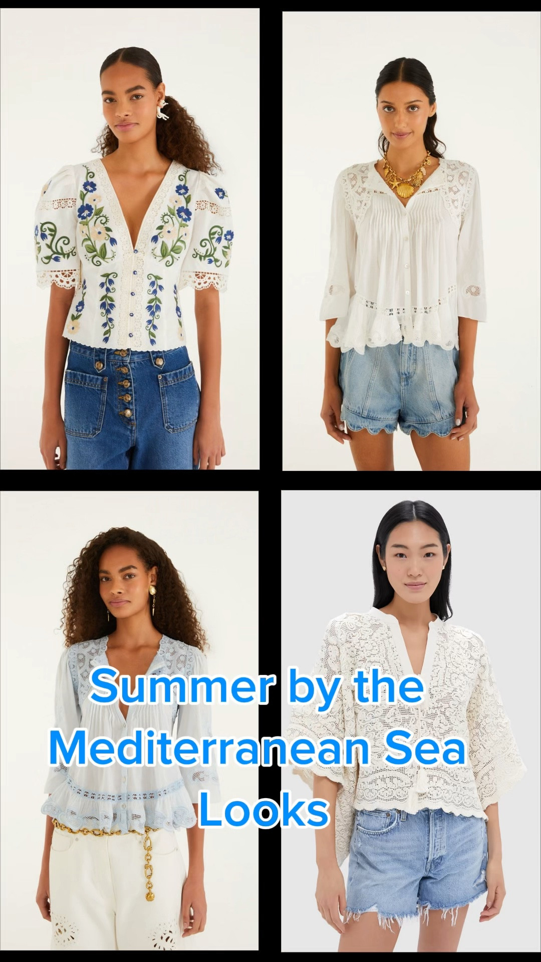 Channel your inner Mediterranean girl with these lightweight, breezy tops in the colors of the sea! Summer Outfit. Beach Vacation Outfit.

#LTKOver40 #LTKTravel #LTKWorkwear